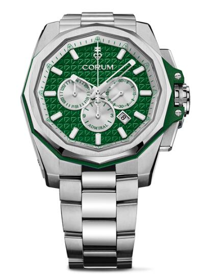 Corum Admiral 45 CHRONOGRAPH Watch (A132/04272) Replica Ref. A132/04272 - 132.211.04/V200 AV51 Green Corum Admiral 45 CHRONOGRAPH Watch (A132/04272) Replica Ref. A132/04272 - 132.211.04/V200 AV51 Green